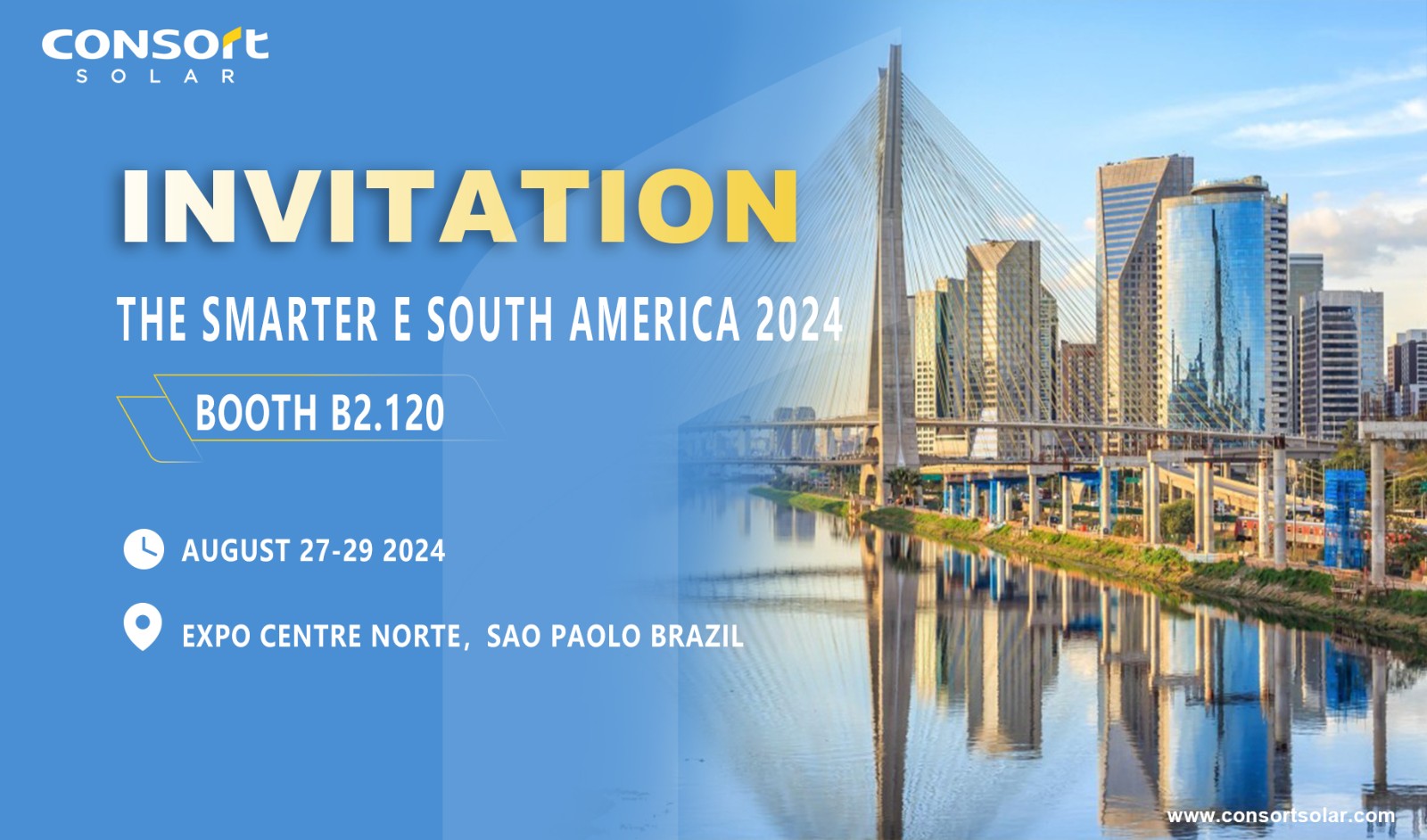 Excited to announce that Consort Solar will be at The Smarter E South America 2024 in São Paulo！